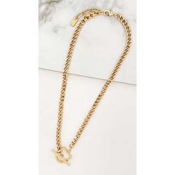 Envy Short Gold D Chain Necklace