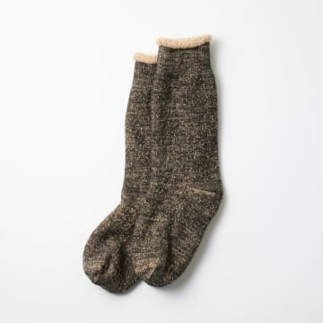 Rototo Black And Brown Double Face Socks