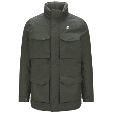 Shop K-way Manphy Thermo Ottoman Jacket Green Blackish
