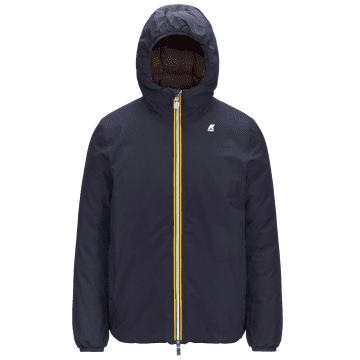 K-way Jack St Thermo Reversible Jacket Blue And Dark Brown