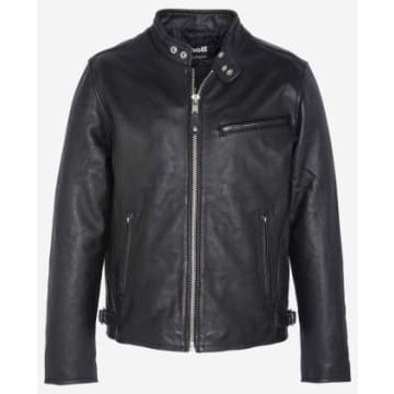 Schott Nyc Café Racer Jacket Leather Black