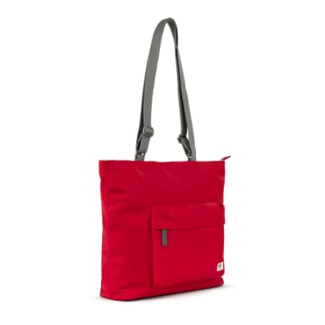 Roka Tote Shopping Bag Trafalgar B Medium Recycled Repurposed Sustainable Nylon In Cranberry