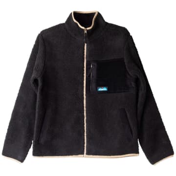 Kavu Wayside Full Zip Fleece Jacket In Black