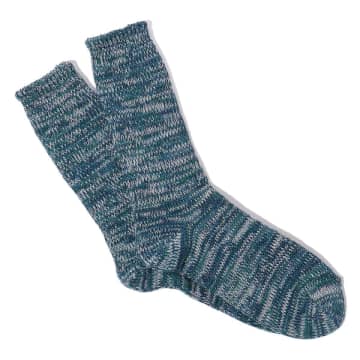Anonymous Ism 5 Colour Mix Crew Socks In Blue