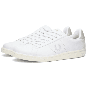 Fred Perry Authentic B721 Leather Trainers White And Ight Oyster
