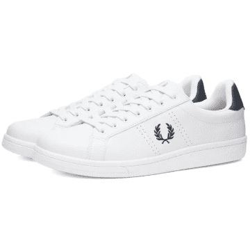 Fred Perry Authentic B721 Leather Trainers White And Navy