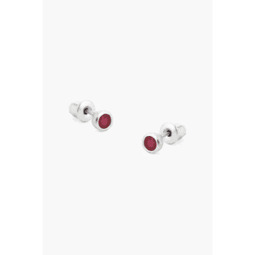 Tutti & Co Ea537s Ruby Stud Earrings In Metallic