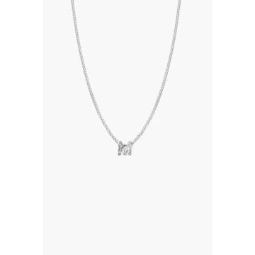 Tutti & Co Ne655s M Alphabet Necklace In Metallic