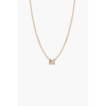 Tutti & Co Ne655g M Alphabet Necklace In Gold