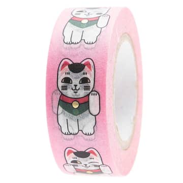 pink cat washi tape