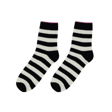 Jumper 1234 Cashmere Stripe Socks Black/marble/peony
