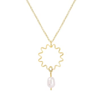 Spoiled Life Olivia Taylor Mini Pearl Pendant In Gold