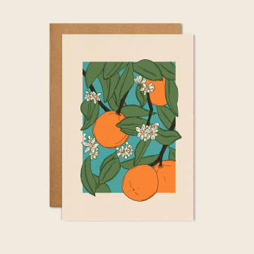 Cai & Jo Orange Tree Art Card