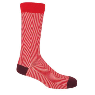 Peper Harow Lux Taylor Mens Socks In Red