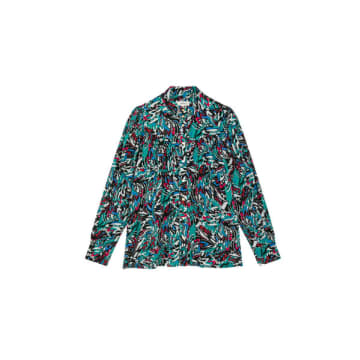 Suncoo Laban Printed Blouse In Vert From
