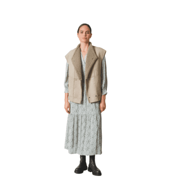 Indi And Cold Reversible Vest Gilet In Green From