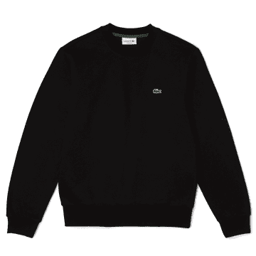 Shop Lacoste Jogger Organic Cotton Sweatshirt Black