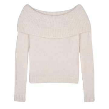 Ba&sh Troca Long Sleeve Sweater In Ecru