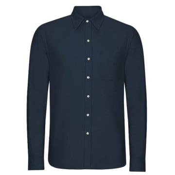 Colorful Standard Organic Flannel Shirt Navy Blue
