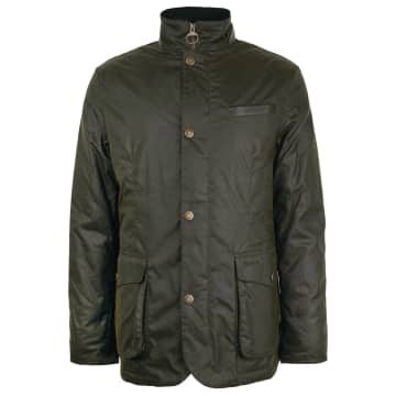 Barbour Compton Wax Jacket Olive In Green