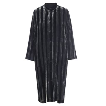 Bitte Kai Rand Striped Velvet Dress In Black