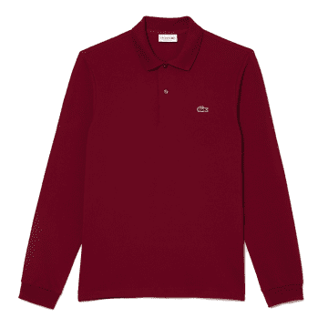 LACOSTE L12.12 LONG SLEEVED POLO BURGUNDY