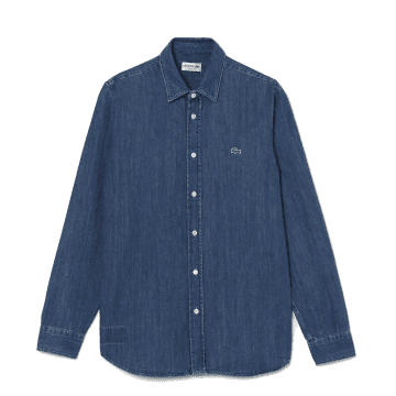 Lacoste Regular Fit Shirt Organic Cotton Denim Blue