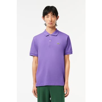 Lacoste Original L.12.12 Logo-patch Cotton Polo Shirt In Purple