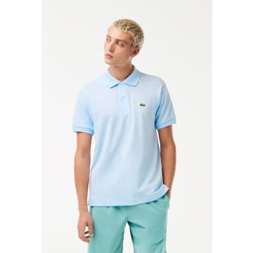 Lacoste Original L.12.12 Mens Petit Pique Cotton Polo Shirt In Light Blue T01