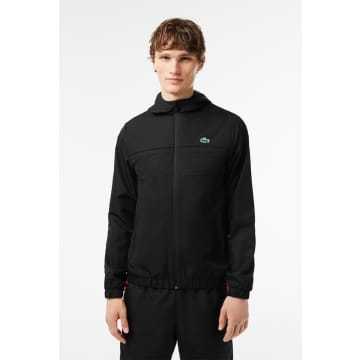 Lacoste Zipped Sport Training Jacket - 5xl - 10 In Black
