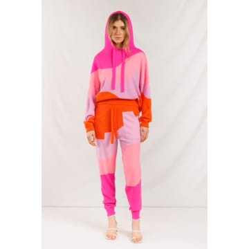 Crush Cashmere Wave Faro Jogger In Papaya/confetti/cosmo/crush In Pink