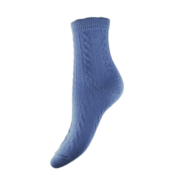 Joya Blue Ribbed Socks