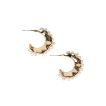 Eb & Ive La Vida Pearl Earring In Gold