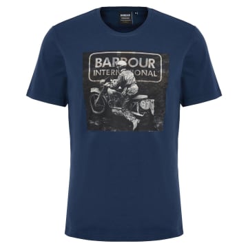 Barbour Race T-shirt Oxford Navy In Blue