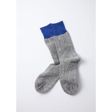 Rototo Blue/grey Double Face Crew Socks