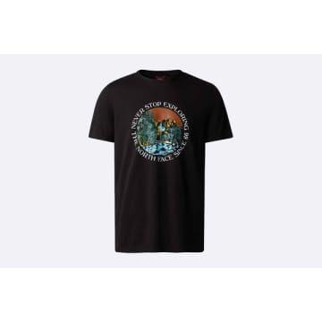 The North Face M S/s Graphic Tee Off Mountain Essentials In Black