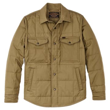 Filson Cover Cloth Quilted Jac-shirt In Green