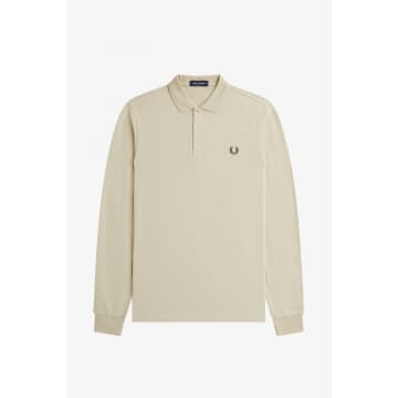 Fred Perry M6006 Plain Long Sleeve Polo In Green