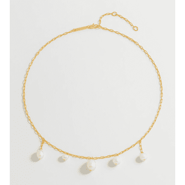 Estella Bartlett Multi Pearl Drop Necklace In Gold