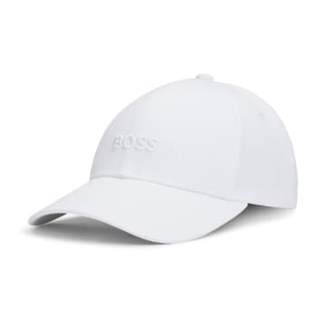 Hugo Boss Zed Embroidered Cotton Cap In White