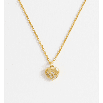 Estella Bartlett Flame Heart Necklace In Gold