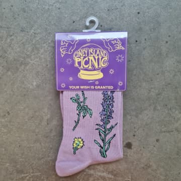 Coney Island Picnic Print Socks Country Club Pastel Lilac In Purple