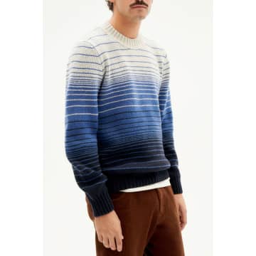 Thinking Mu Navy Guiu Wool Sweater In Blue