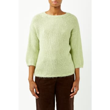 Indi And Cold Apple Green 3/4 Sleeve Knit