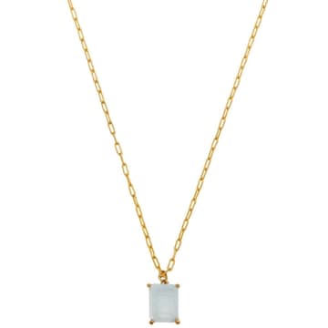 Orelia Aquamarine Claw Set Necklace