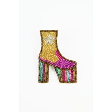 My Doris Dancing Boots Brooch In Gold