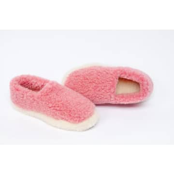 Yoko Wool Full Slippers In Pink