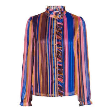 Y.a.s. Ruffle Stripe Shirt