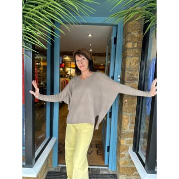 Not Shy Faustine Cashmere Jumper In Nomad