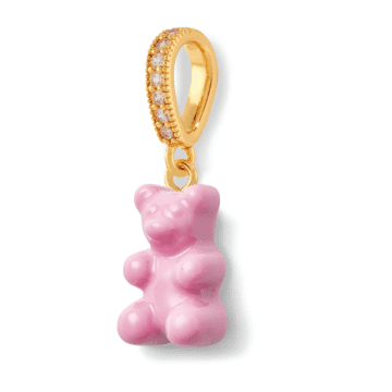Crystal Haze Candy Pink Nostalgia Bear In Gold